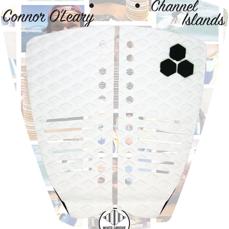 Channel Islands Surfboards Connor O'Leary Flat Traction Pad 2 Piece 100-White