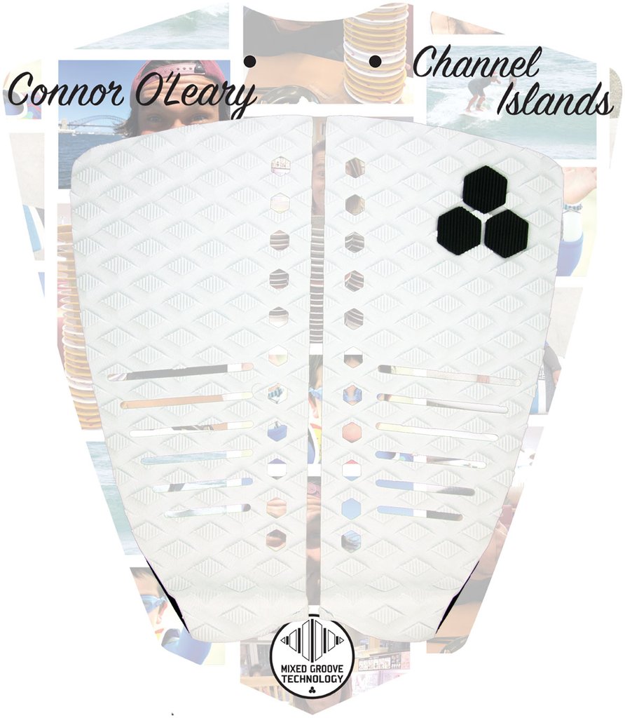 Channel Islands Surfboards Connor O'Leary Flat Traction Pad 2 Piece 100-White
