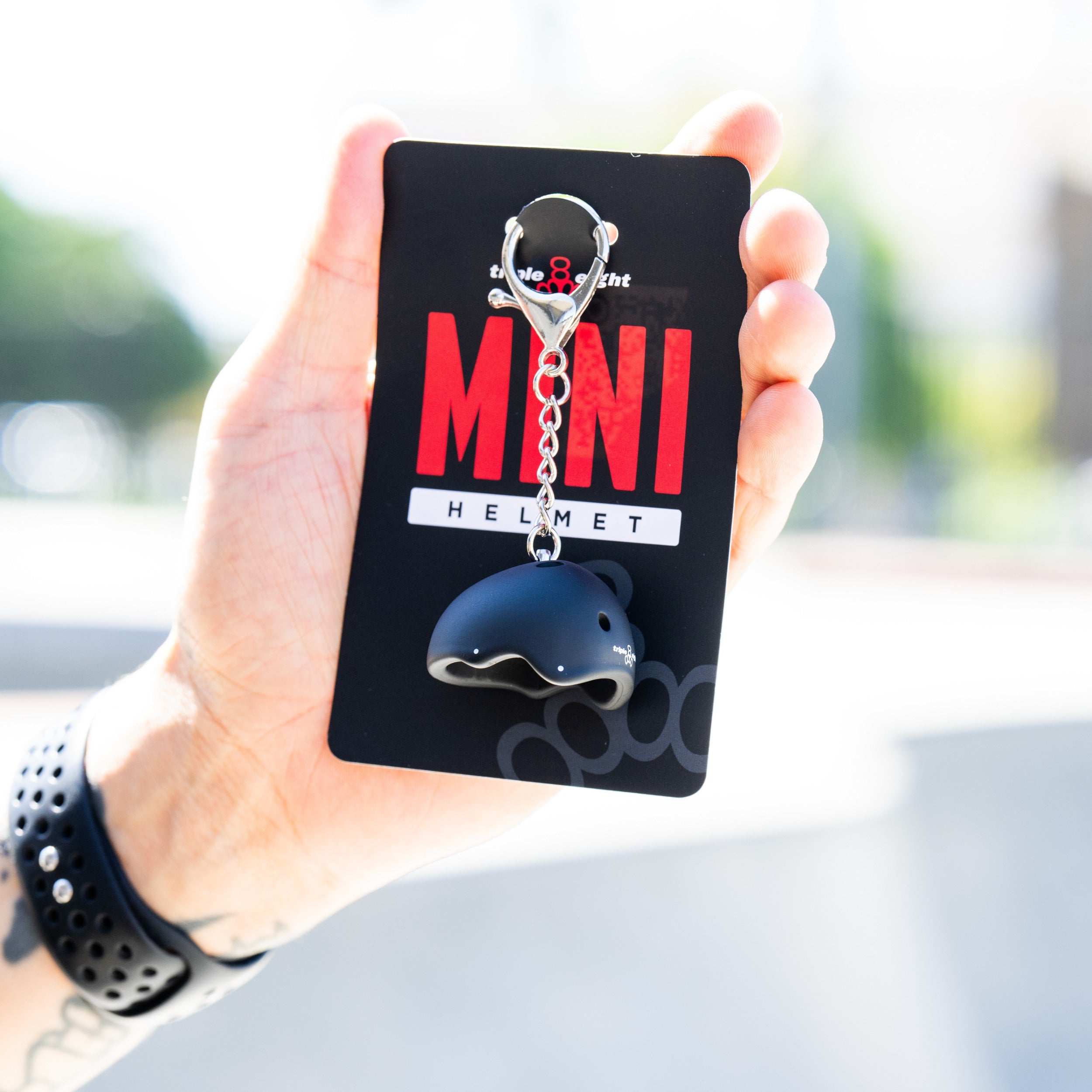 Triple 8 Helmet Keychain MatteBlack