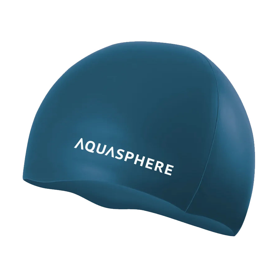 Aqua Sphere Plain Silicone Swim Cap DarkGreen