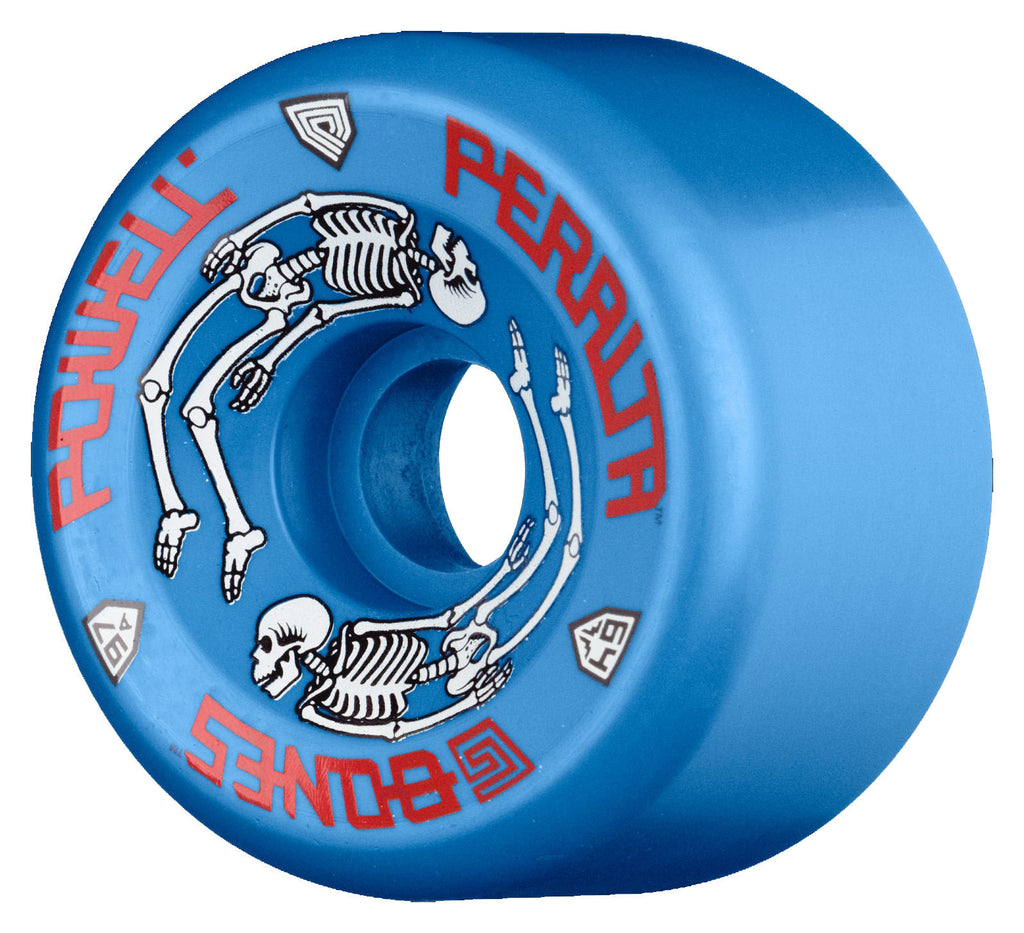 Powell Peralta G Bones Skateboard Wheels Blue 64mm