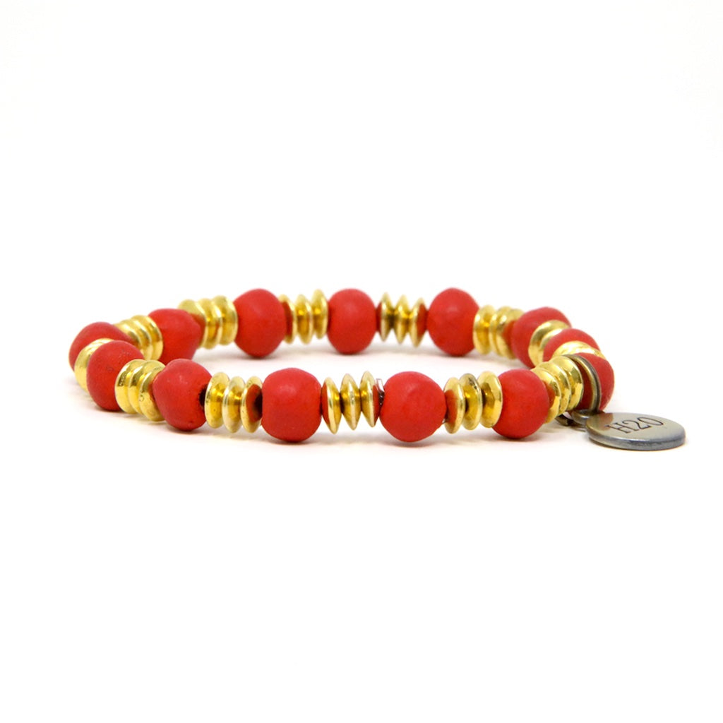 Simbi 7mm Mission Up Bracelet Red OS