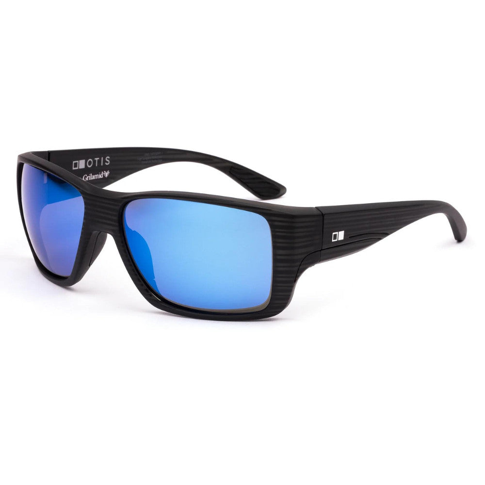 Otis Coastin Sunglasses BlackWoodlandMatte MirrorBlue