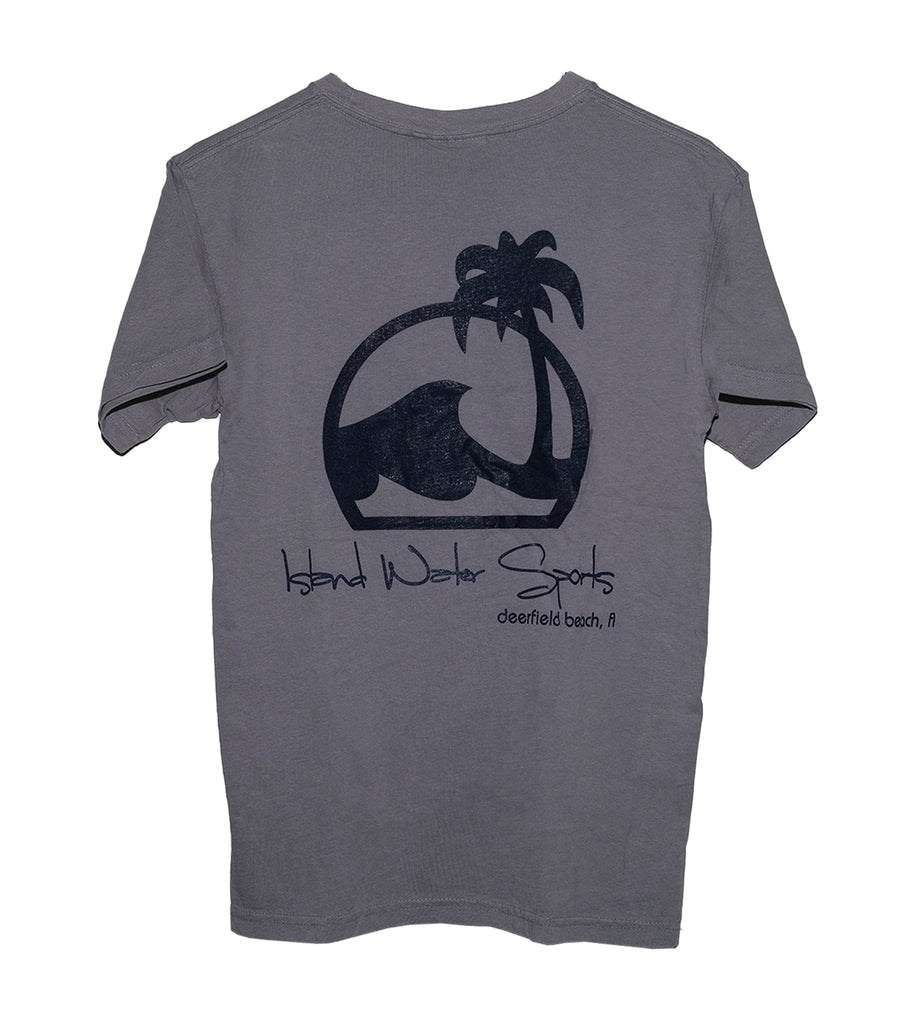 Island Water Sports Script Garment Dye SS Shirt Granite-DFB M