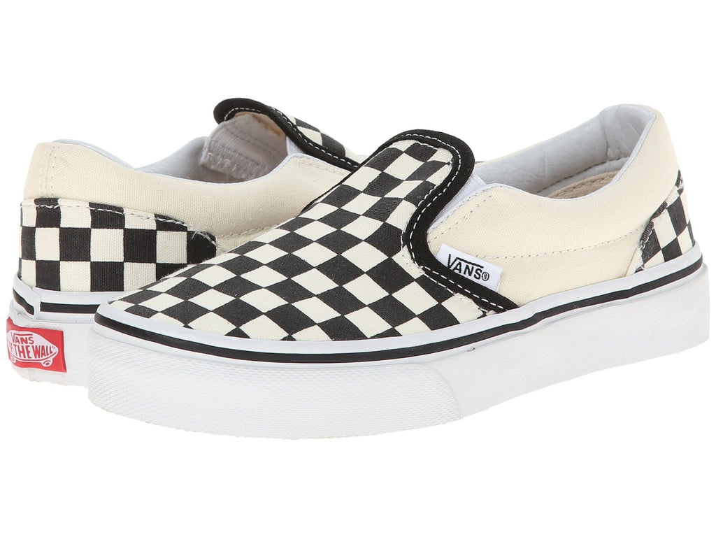 Vans Kids Classic Slip-Ons  (Checkerboard)Black/White 13