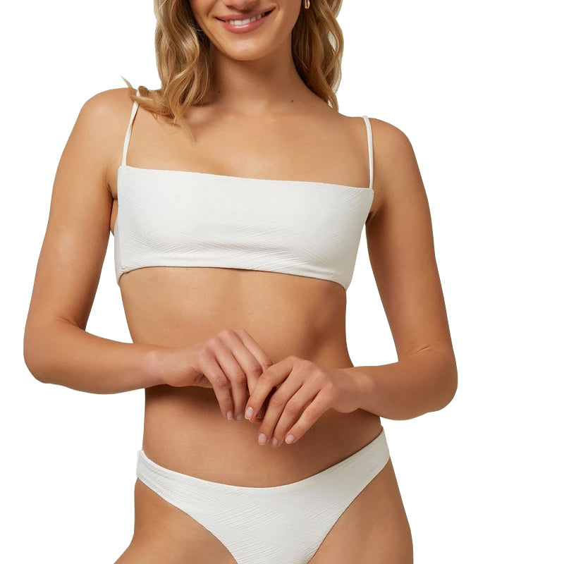 O'Neill Saltwater Solids Textured Bralette Top White XS