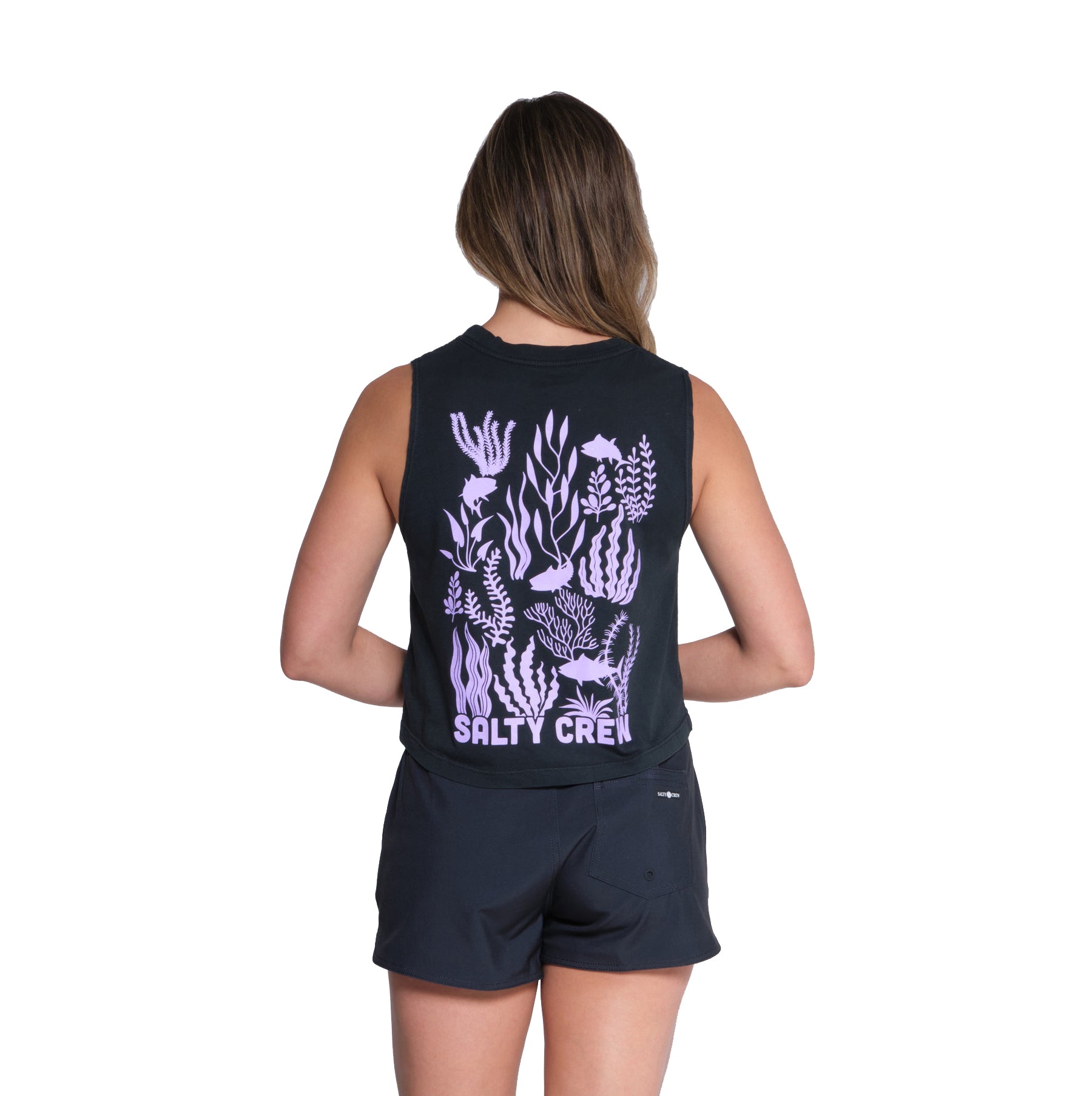 Salty Crew Kelp Forest Cropped Muscle Tank