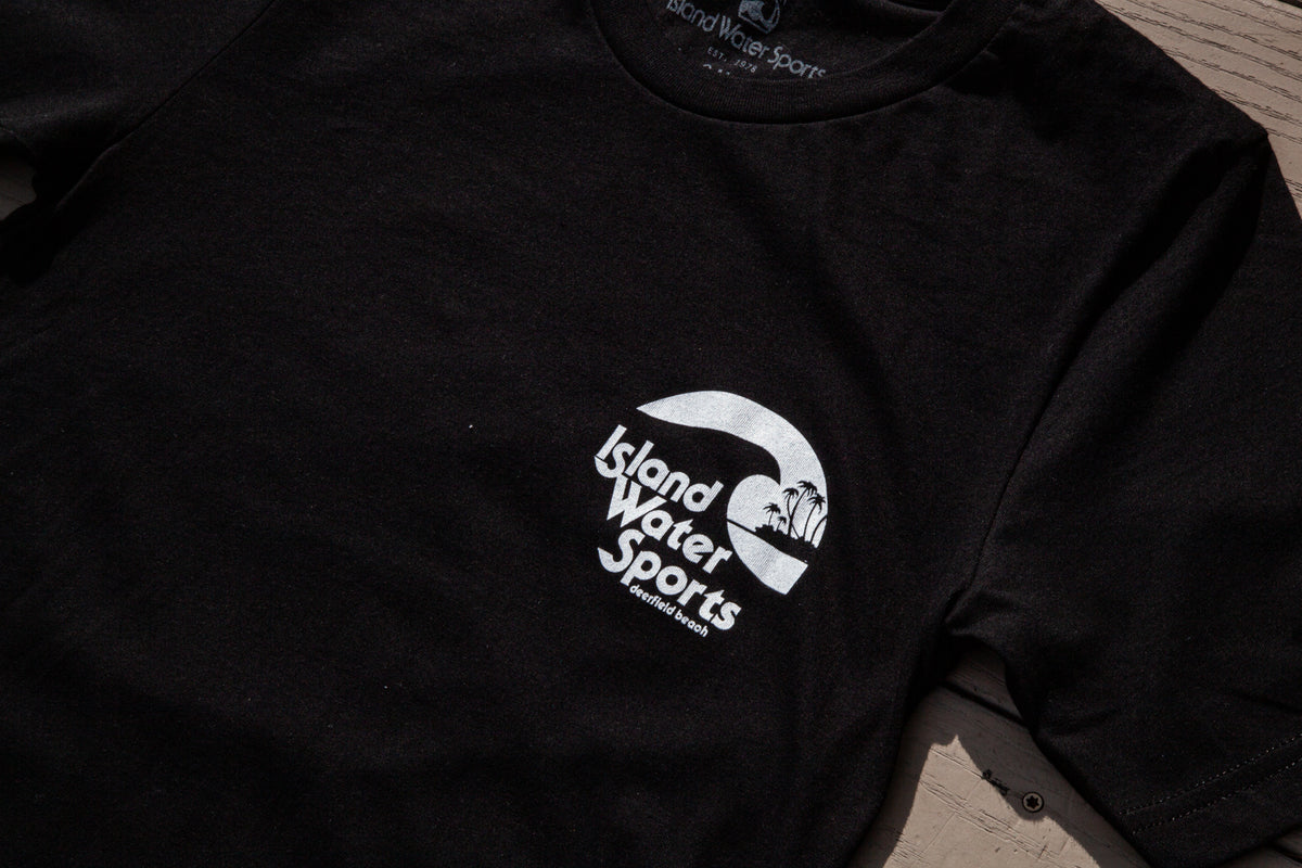 Island Water Sports Reverse Sticker S/S Tee Black/White XXL