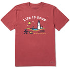 Life is Good Crusher Tee Jake and Rocket Lighthouse