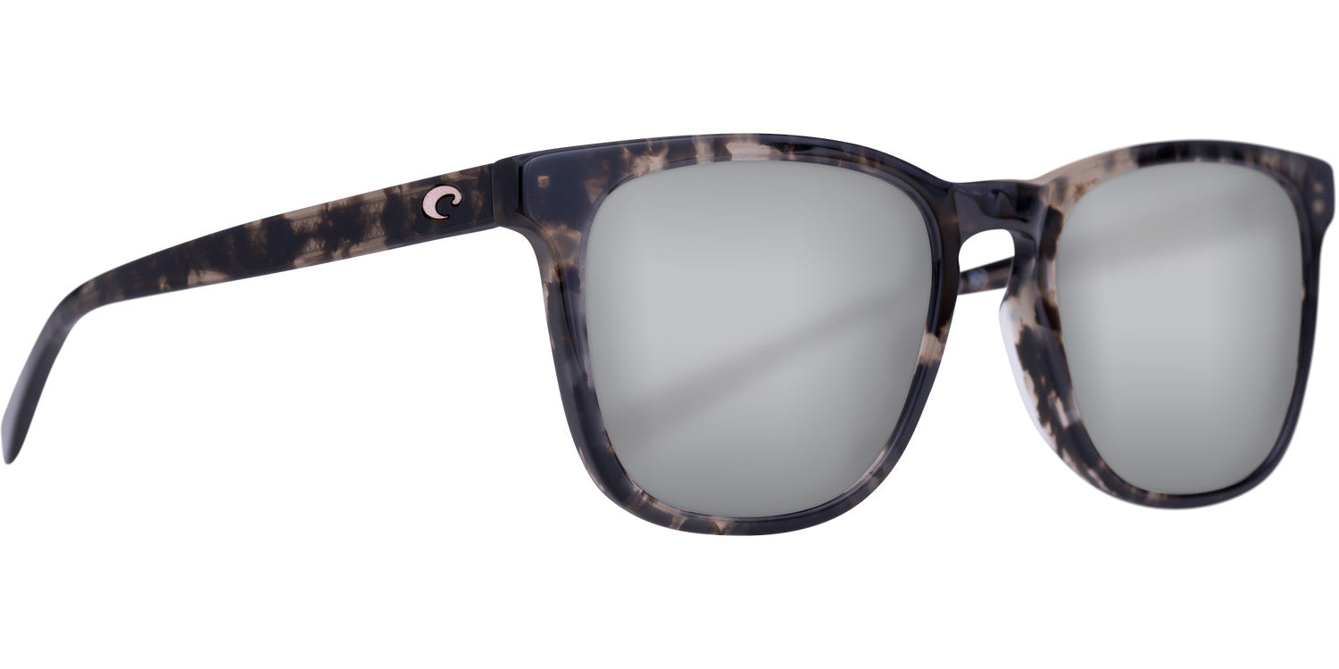 Costa Del Mar Sullivan Polarized Sunglasses ShinyBlackKelp GraySilverMirror 580G