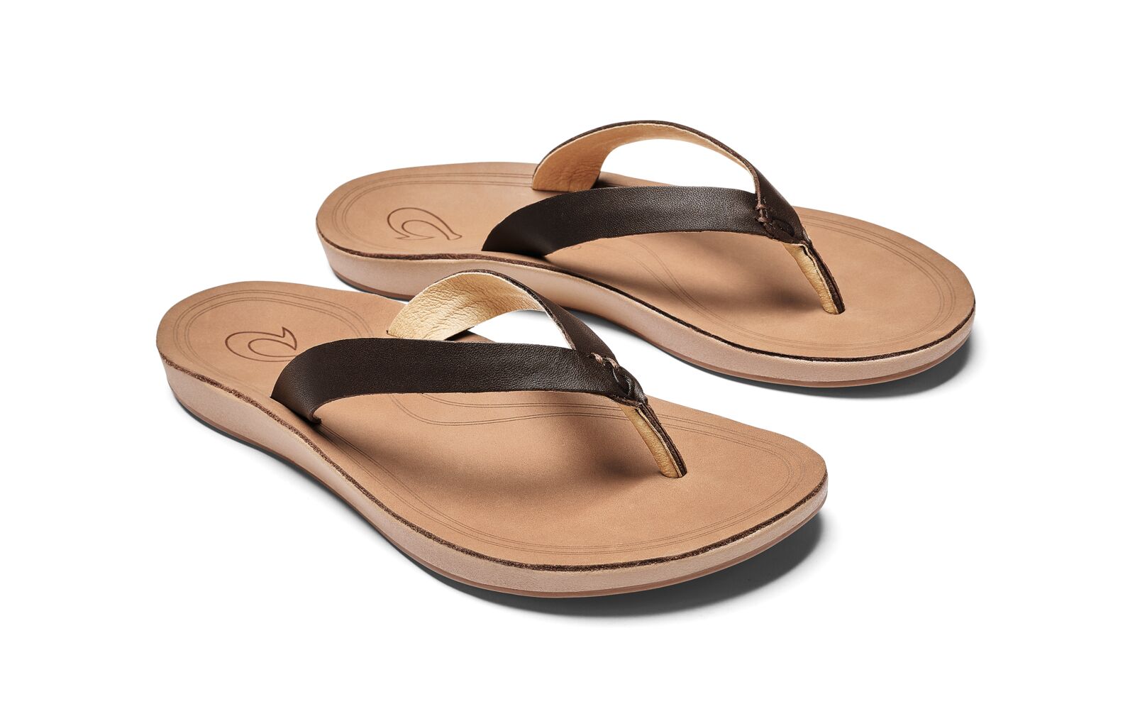 Olukai Nonohe Womens Sandal 48GS-Dark Java-Golden Sand 6