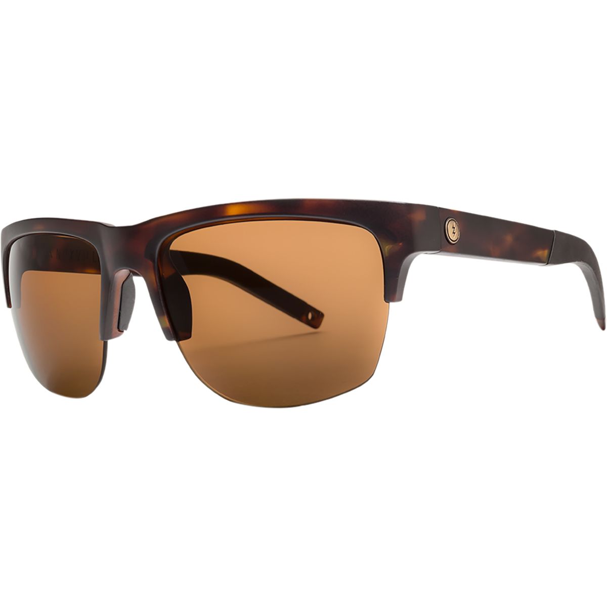 Electric Knoxville S Polarized Pro Sunglasses Matte Tort Ohm Bronze Rimless