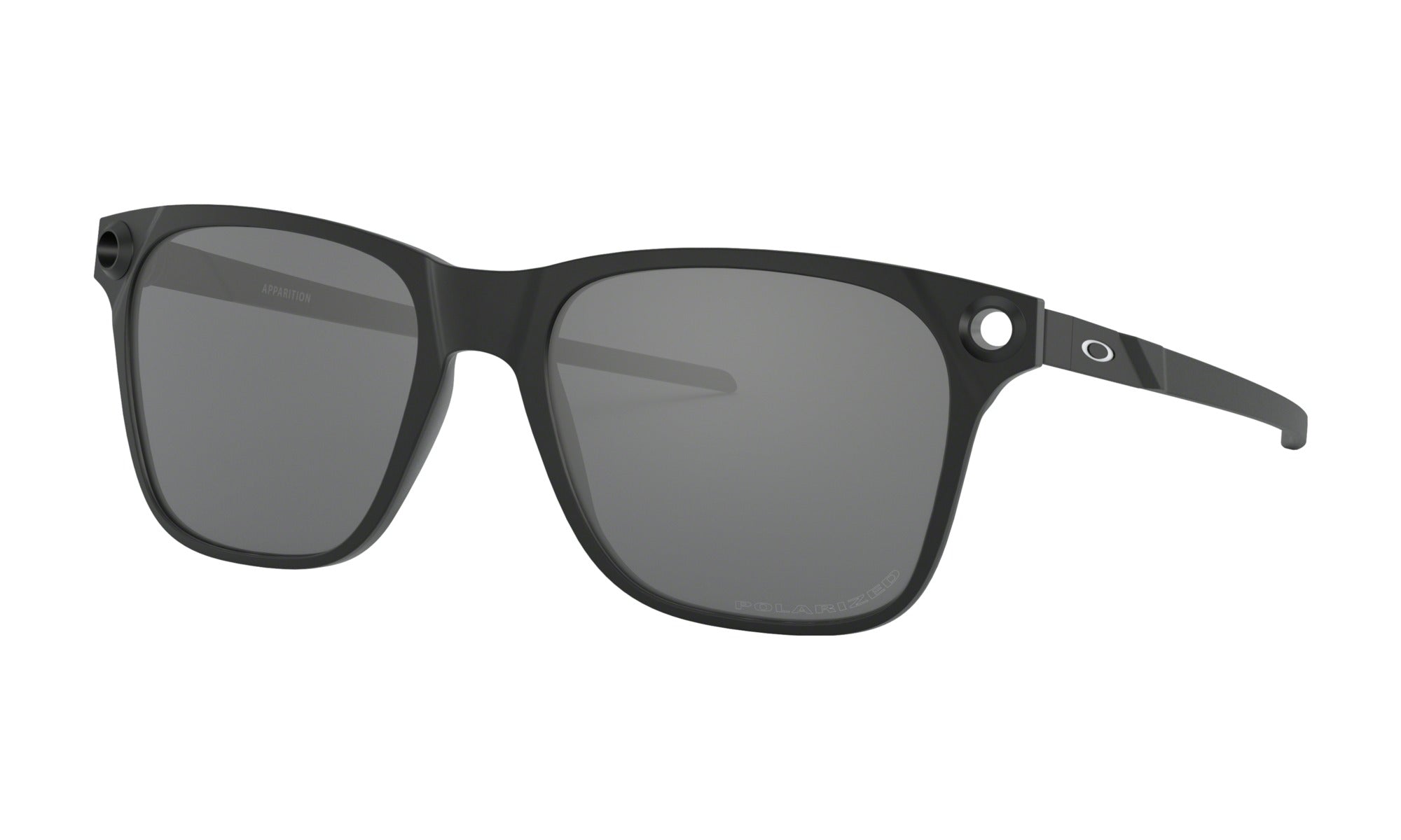 Oakley Polarized Apparition Sunglasses Satin Black Black Iridium Square