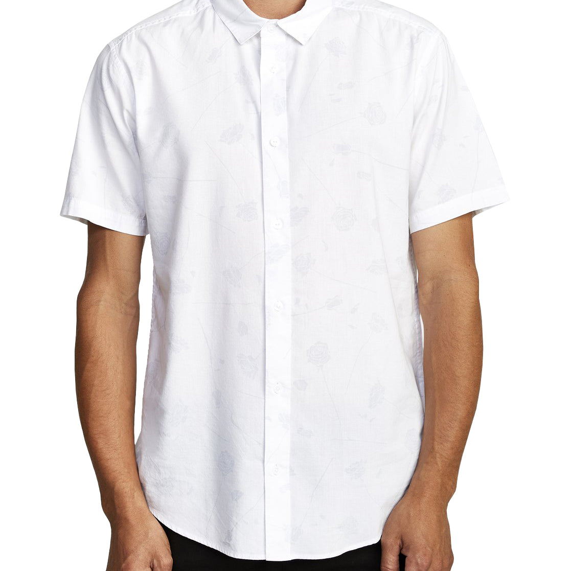 RVCA Cold Roses SS Mens Woven WHT XL
