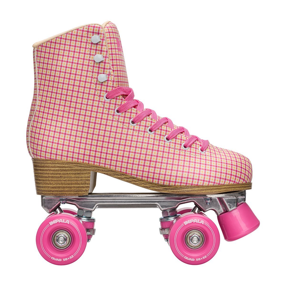 Impala Sidewalk Womens Roller Skates PinkTartan 6