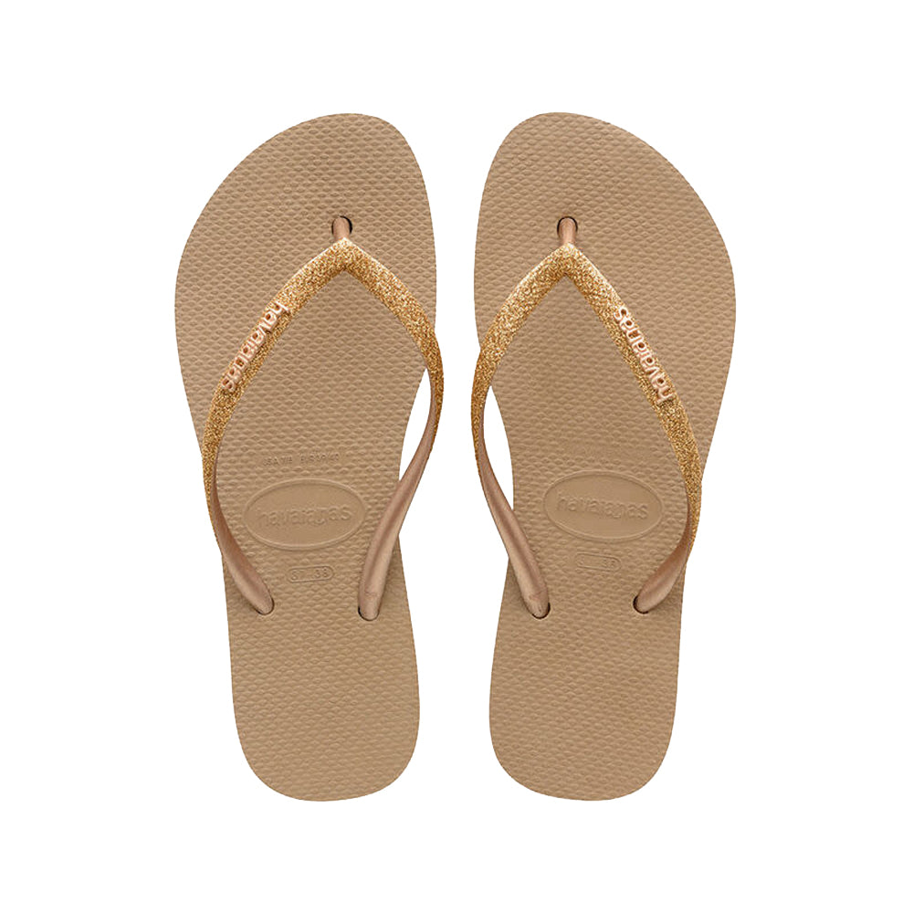 Havaianas Slim Flatform Sparkle Womens Sandal 3581-Rose Gold 6