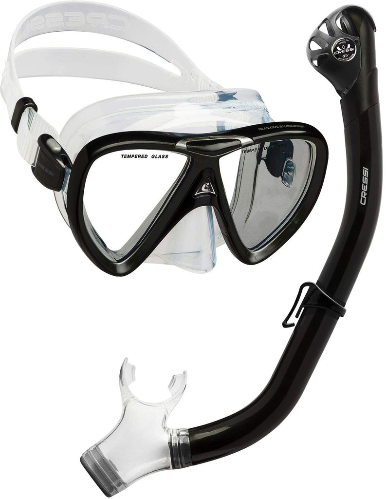 Cressi Ikarus & Orion Dry Snorkeling Combo Black/Clear