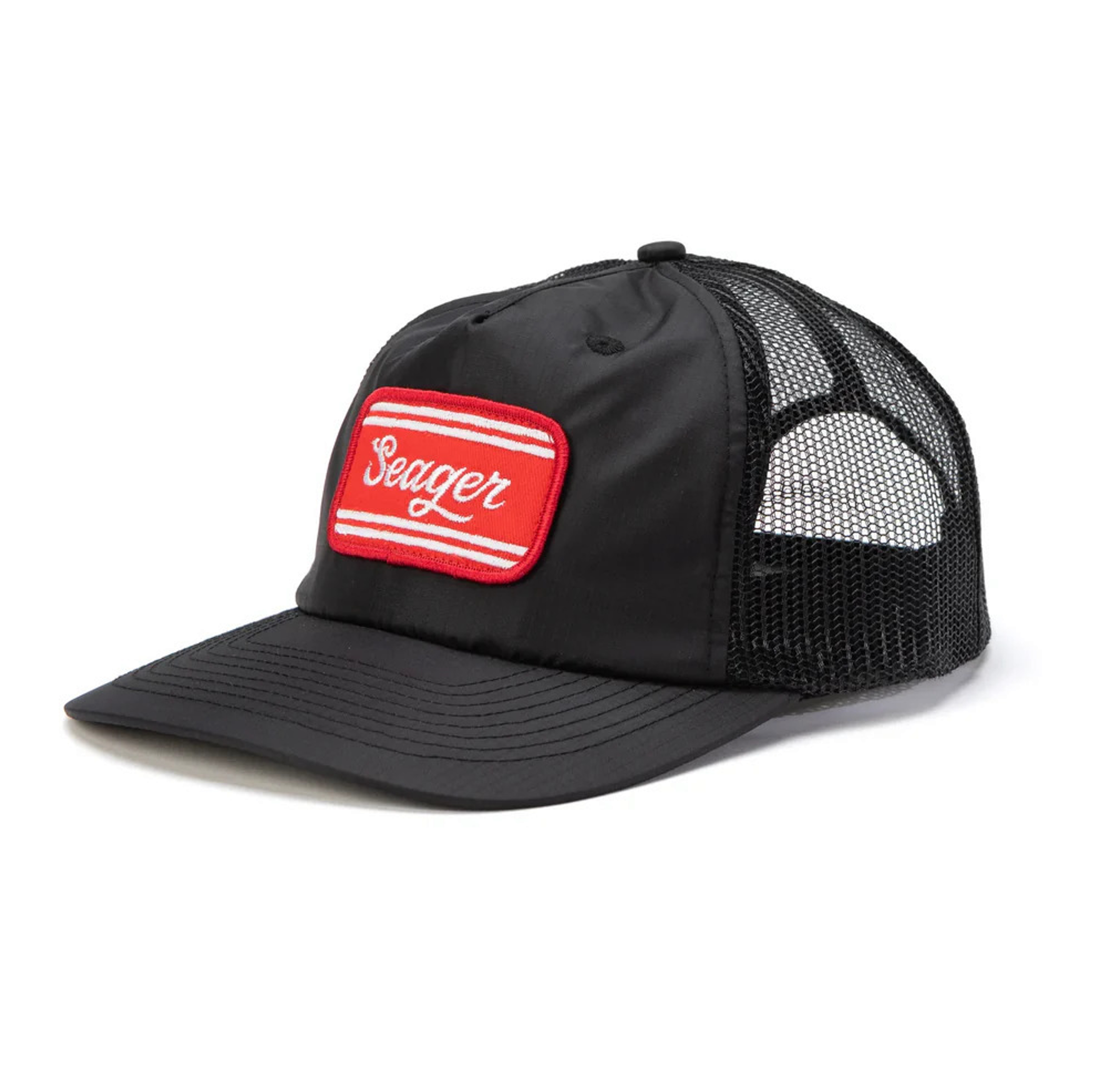 Seager Whitewater Nylon Mesh Snapback Black OS