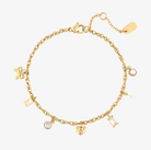 Pura Vida Love Charms Chain Gold Bracelet