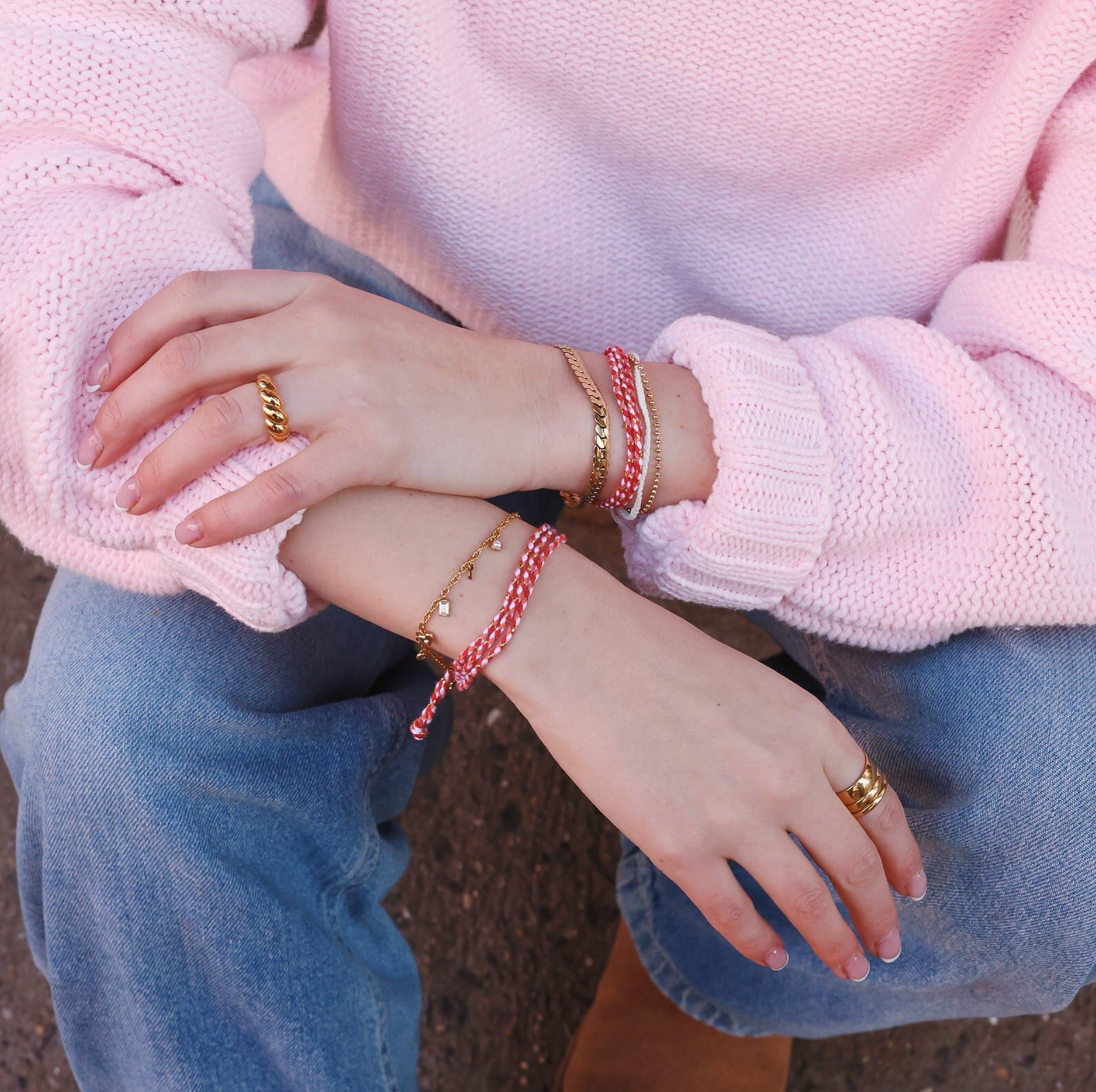 Pura Vida Love Charms Chain Gold Bracelet