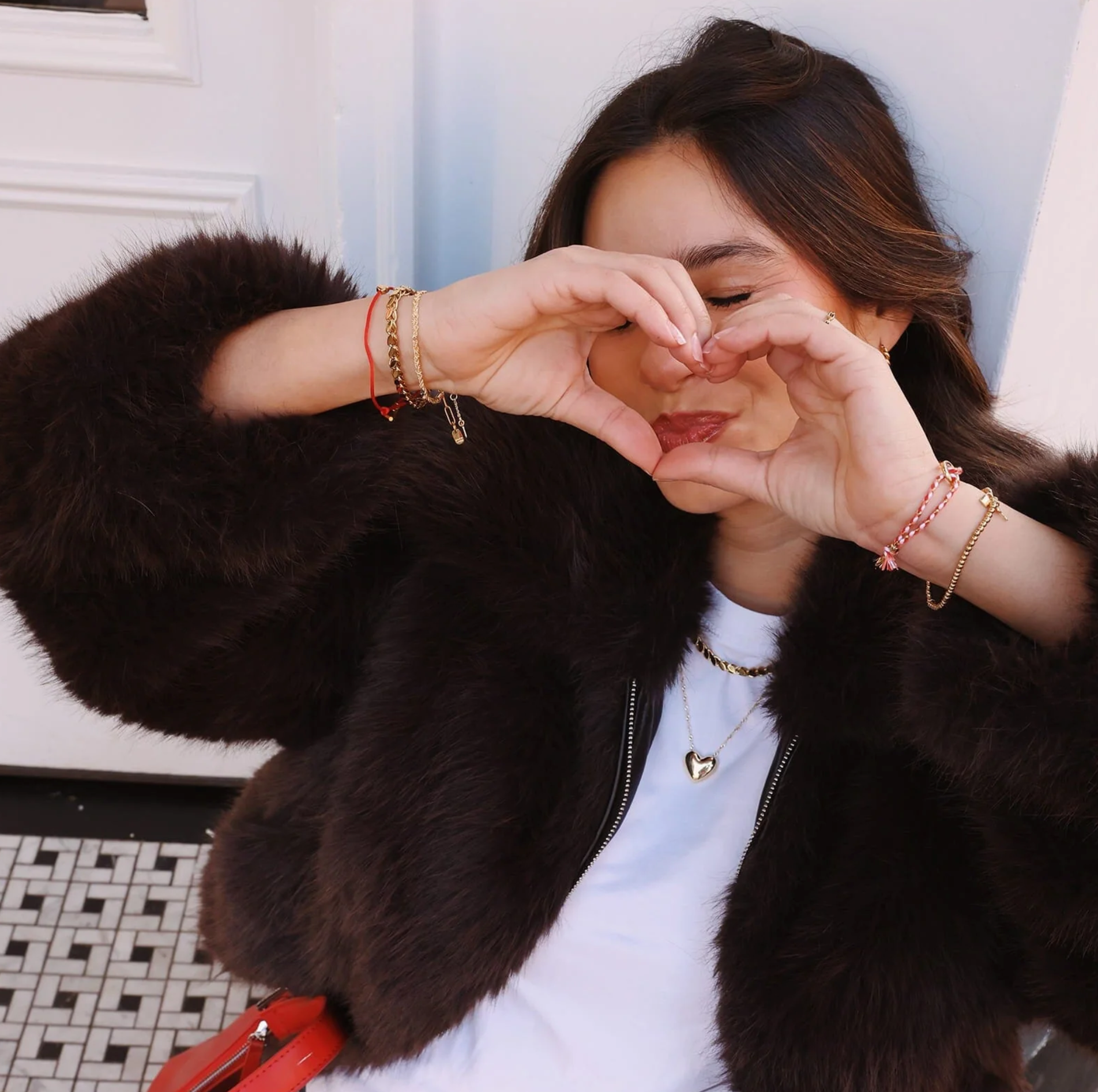 Pura Vida Puffy Heart Bead Pendant Nklc 5PK Gold 0