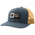 Salty Crew Pinnacle 2 Retro Trucker Hat Indigo/Gold One SIze