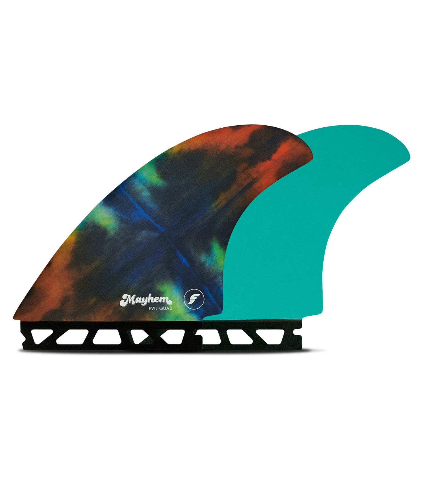 Futures Fins Mayhem Evil Quad Honeycomb Fin Set Rainbow