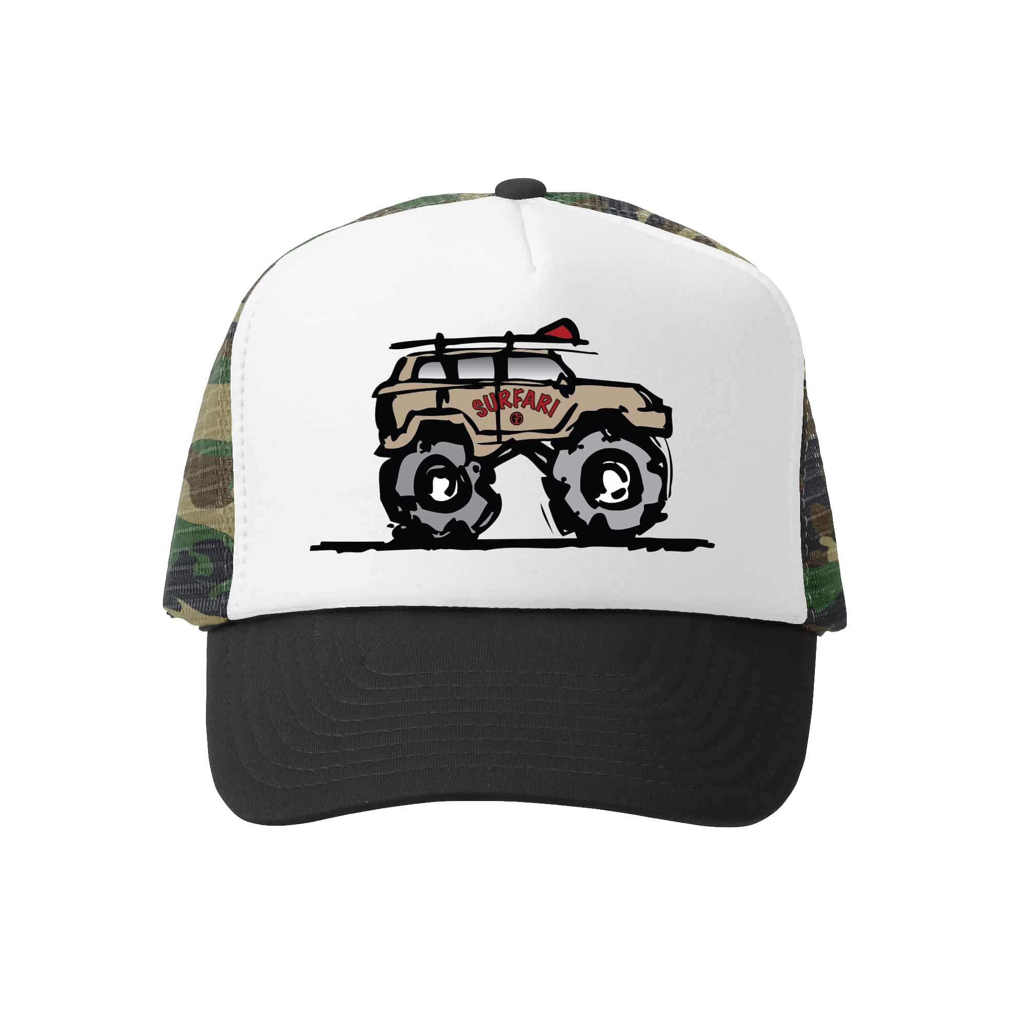 Grom Squad Surfari 2.0 Hat Camo/White Big