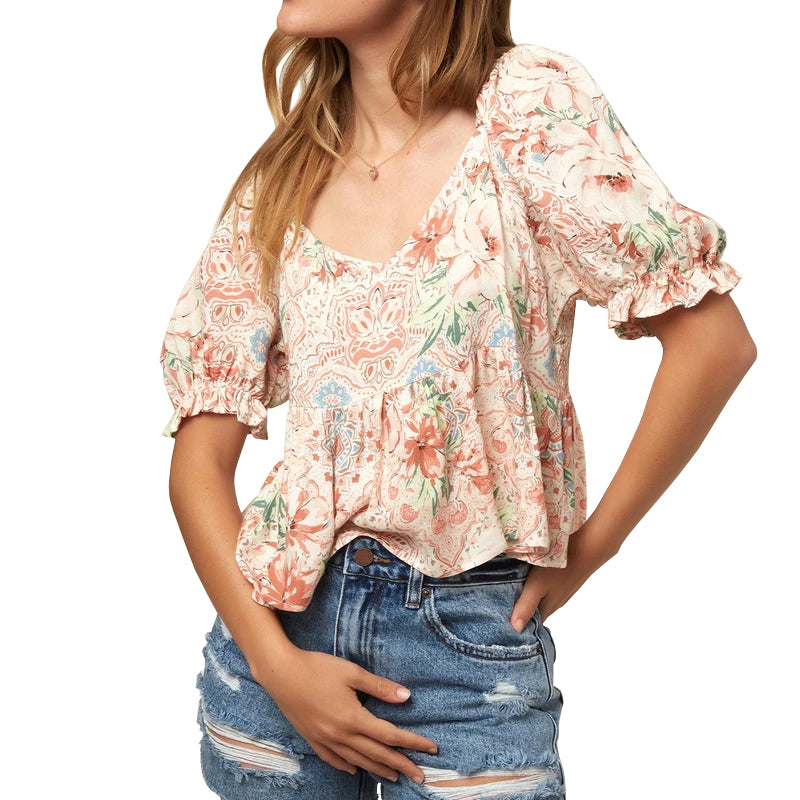 Oneill Isabel Floral Top MUL XS