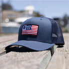 Salty Crew Stars and Stripes Trucker Navy OS
