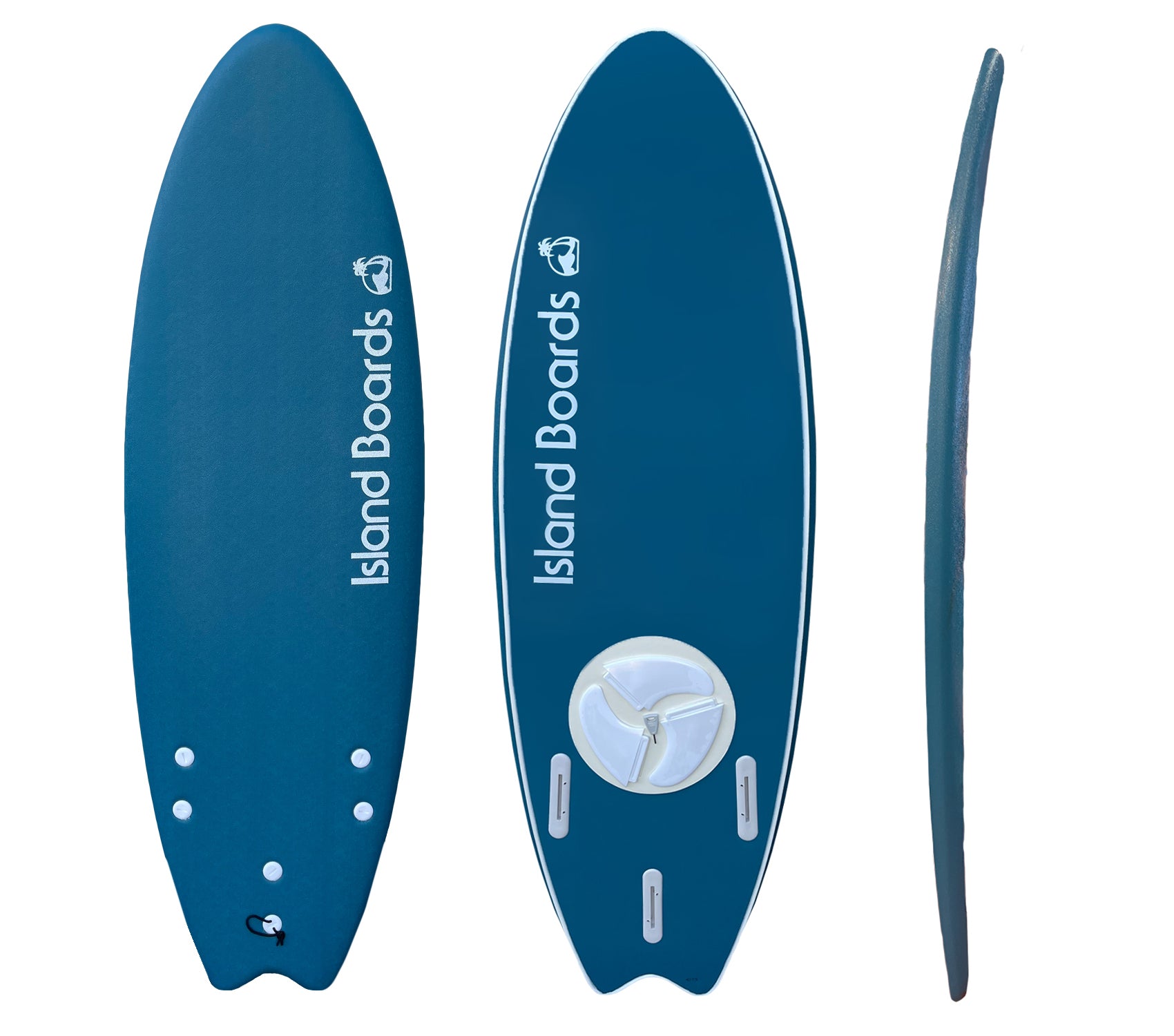 Island Water Sports Swallow Tail Softtop Surfboard Steel Blue 6ft0in
