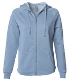 Independent Trading Co CA Wave Wash Zip Blank Hood MistyBlue XL