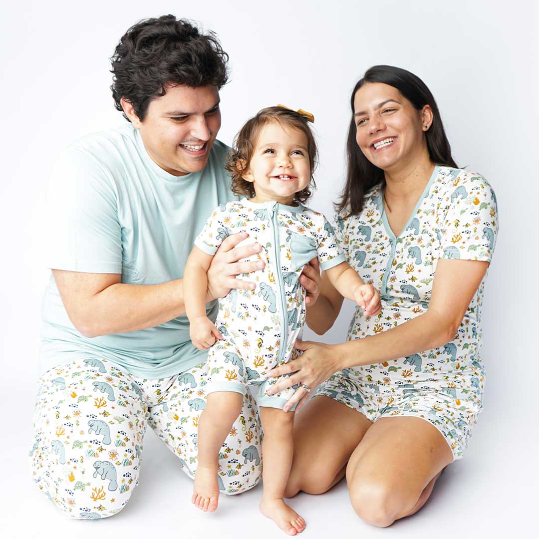 Emerson and Friends Shortie Baby Romper  Manatee 0-3M