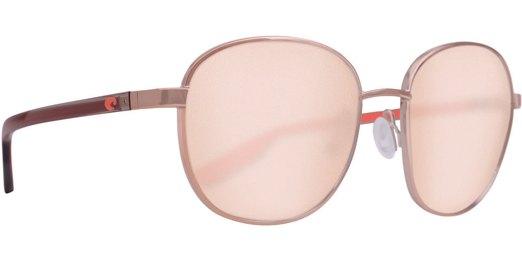 Costa Del Mar Egret Polarized Sunglasses RoseGold CopperSilverMirror 580P
