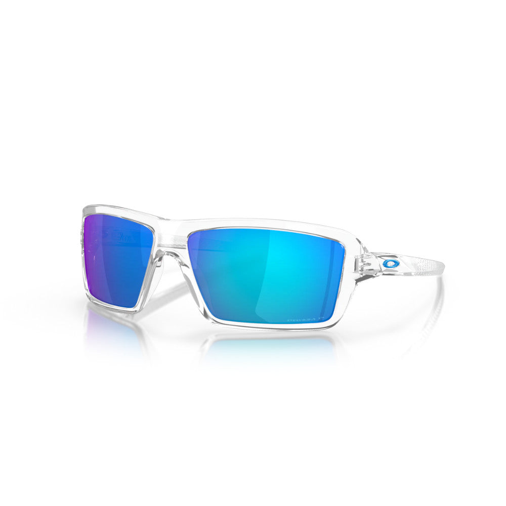 Oakley Cables Polarized Sunglasses PolishedClear PrizmSapphire