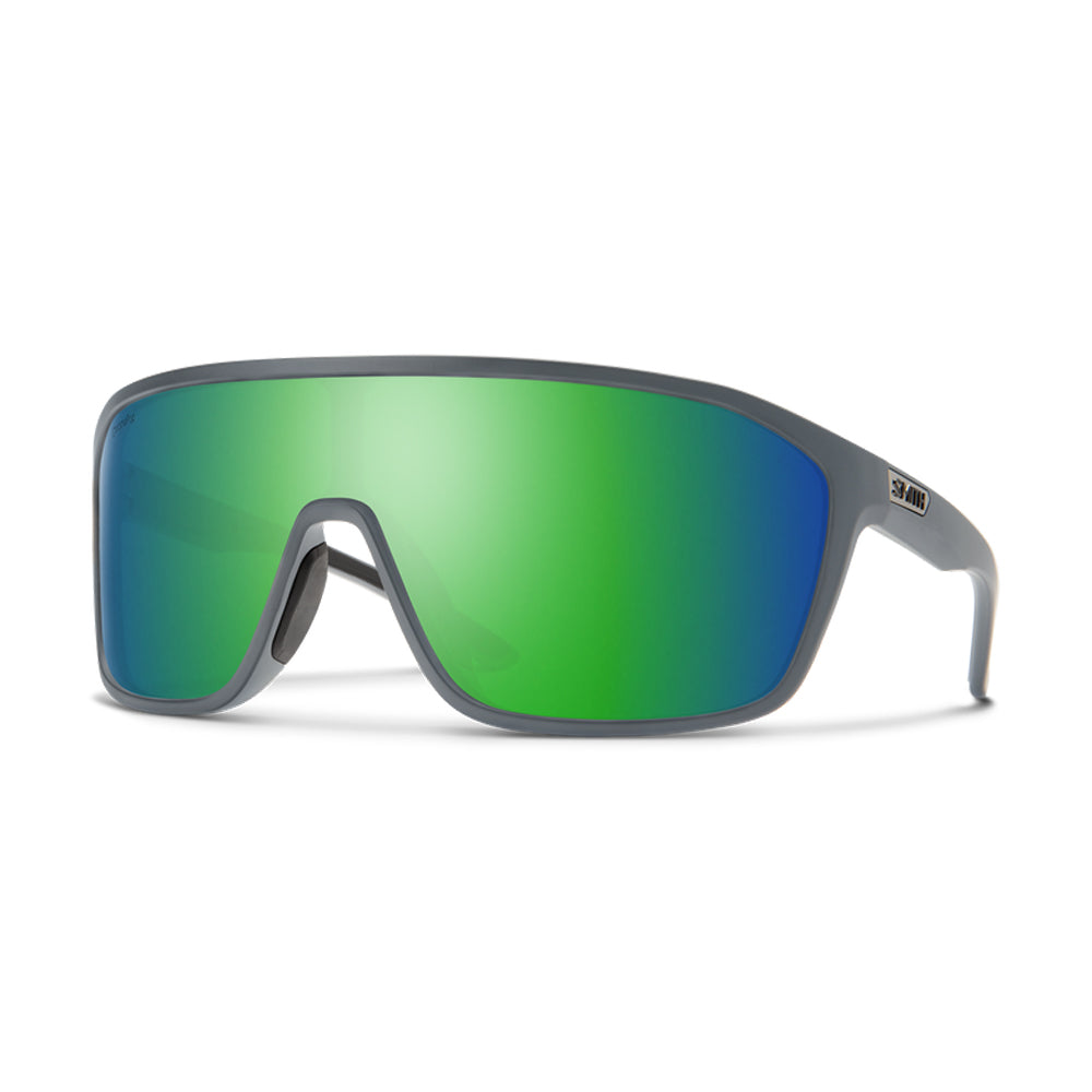 Smith Boomtown Polarized Sunglasses MatteCement GreenMirror