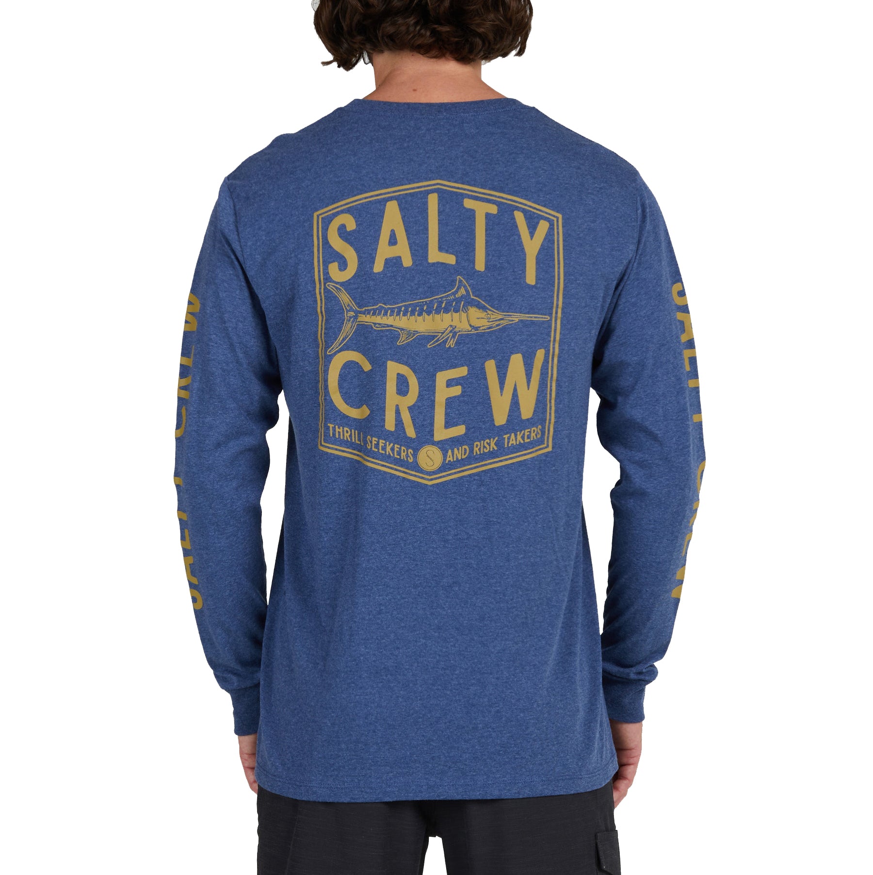 Salty Crew Fishery Standard L/S Tee Navy Heather M