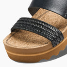 Reef Cushion Vista Hi Womens Sandal Black Braid 7