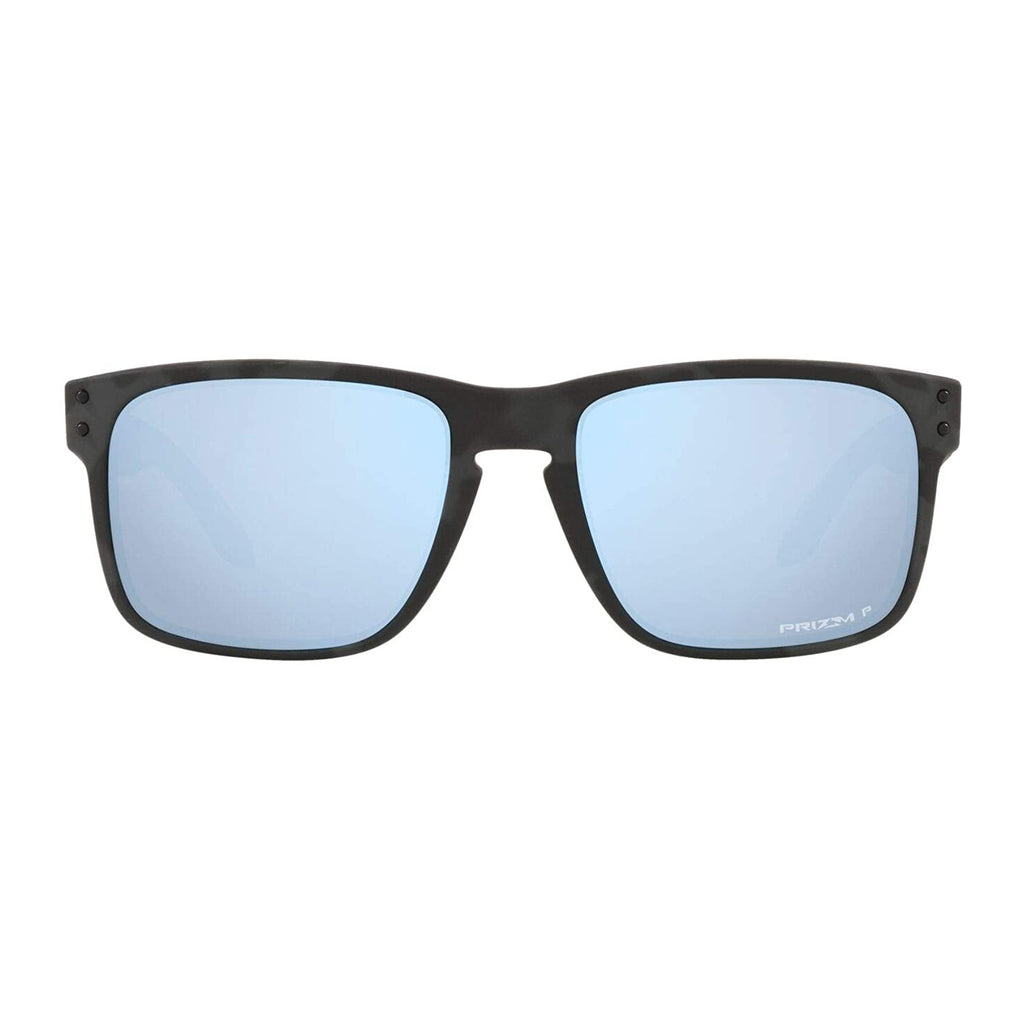 Oakley Holbrook Polarized Sunglasses MatteBlackCamo PrizmDeepWater Square
