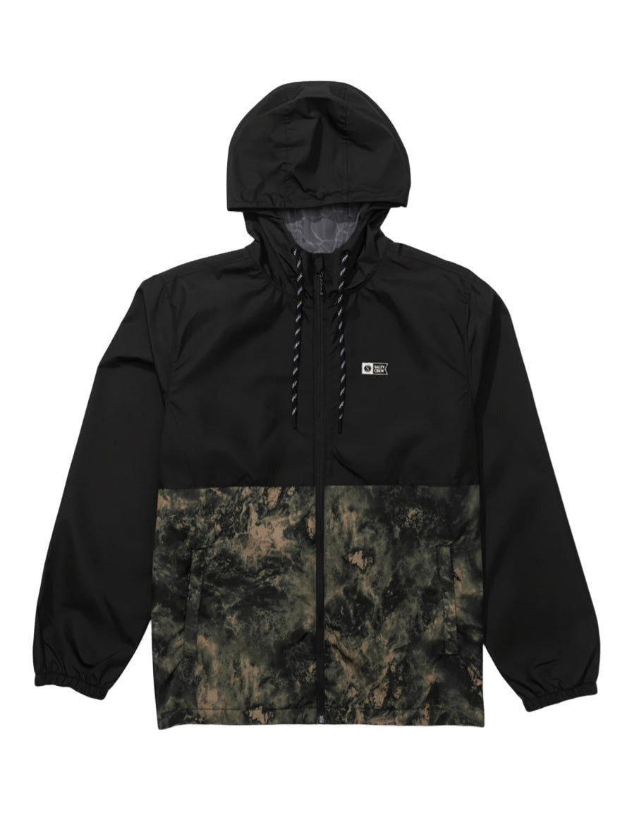Salty Crew Surface Windbreaker Jacket Pirate Black L