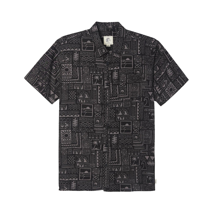 O'neill Mythic Lines SS Woven BLK S