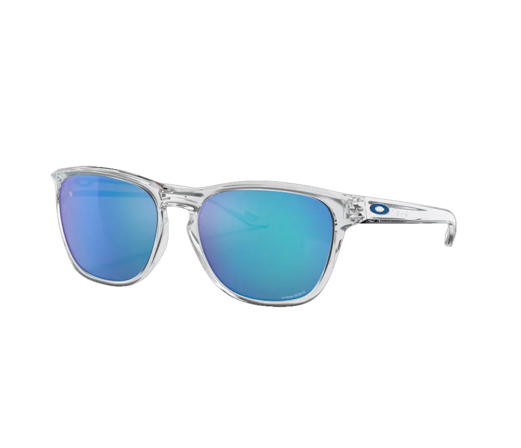 Oakley Manorburn Sunglasses Polished Clear Prizm Sapphire