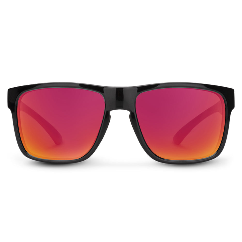 Sun Cloud Rambler Polarized Sunglasses Black RedMirror Square
