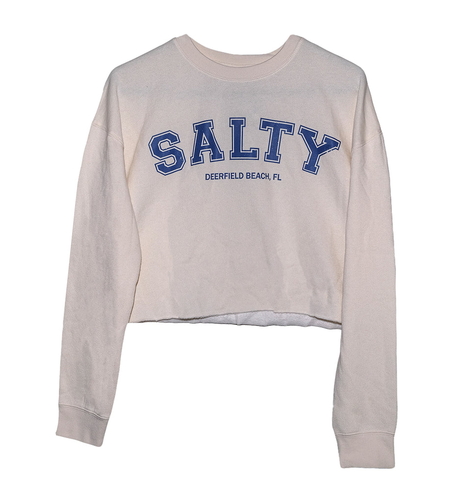 Island Water Sports Salty Crop Sweatshirt Bone-DFB M