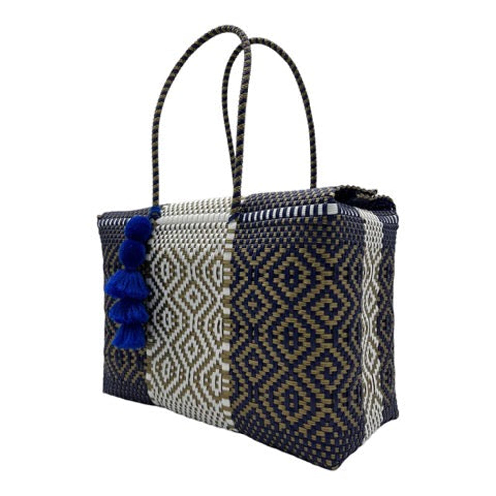 Origenes Handwoven Recycled Plastic Bag with Lid
