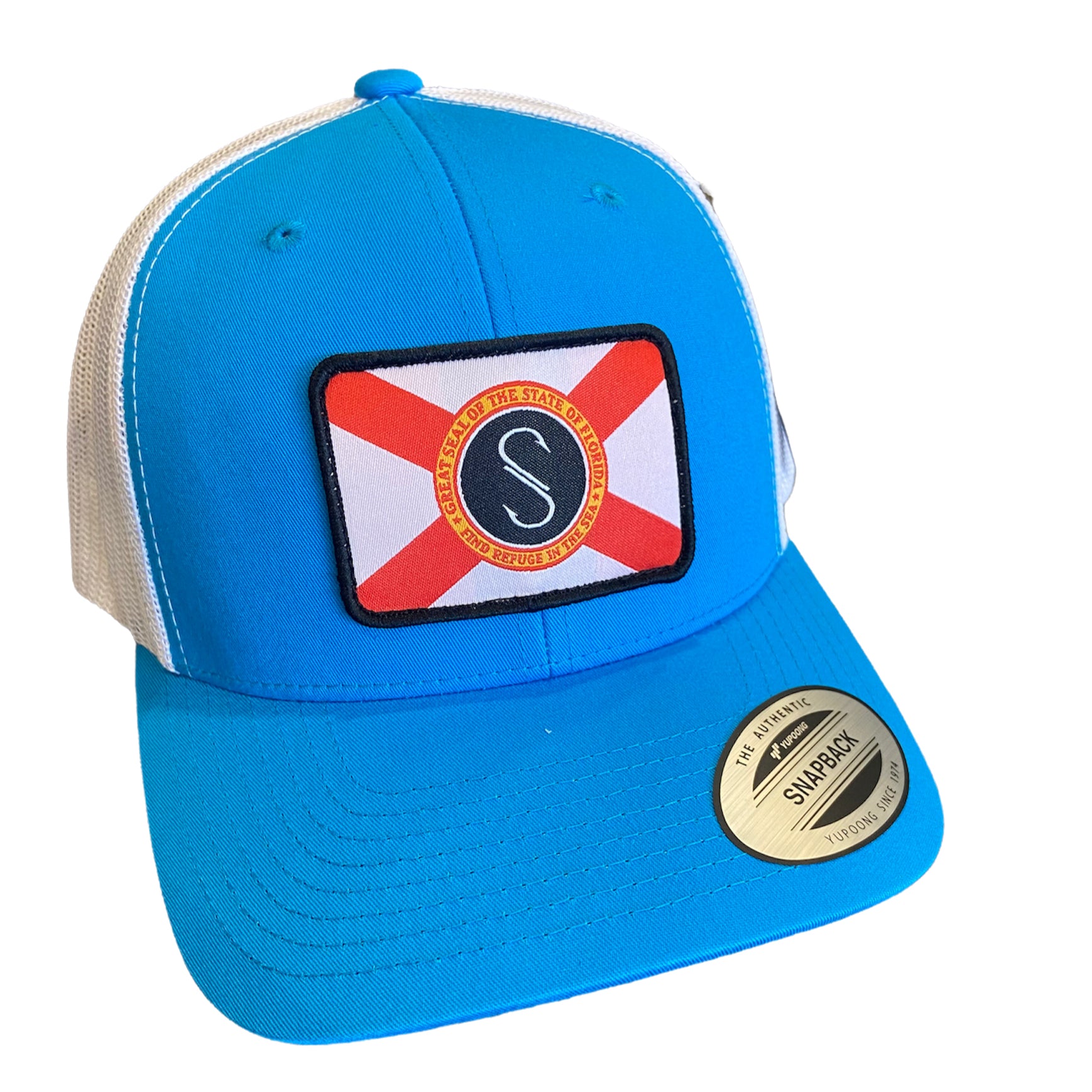 Salty Crew Florida Mens Retro Trucker Hat Turquoise/White OS