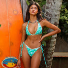 Kulani Kini Crochet Halter Bikini Top BarefootBreeze M