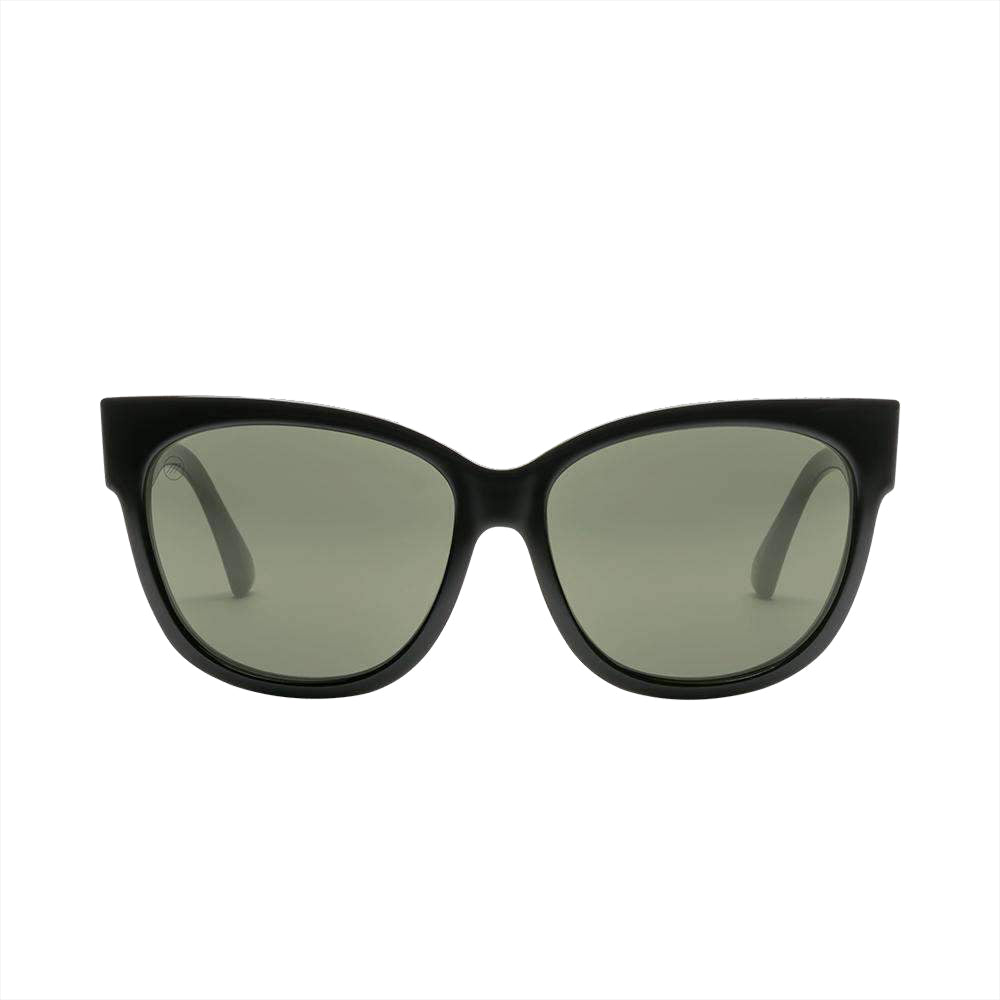 Electric Danger Cat Polarized Sunglasses Gloss Black Ohm Grey Oversized