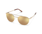 SunCloud Motorist Polarized Sunglasses Gold Brown Aviator