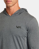 RVCA Sport Vent LS Hood CCH-Charcoal Heather S